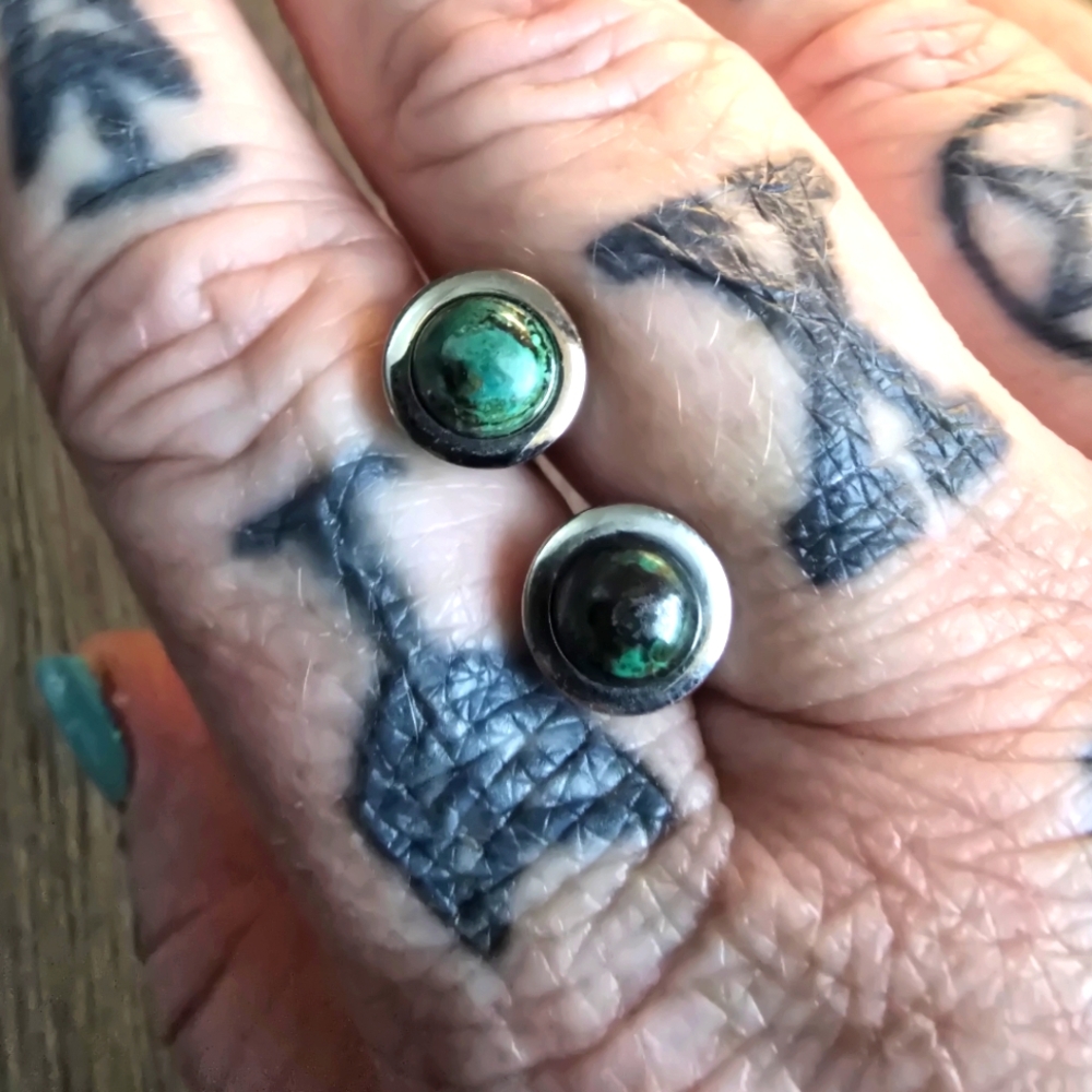 Discontinued Evil Pawn Jewelry Shattuckite Stud Earrings